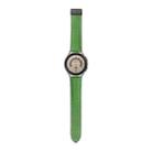 For Samsung Galaxy Watch5 40mm / 44mm Litchi Genuine Leather Watch Band Black Buckle(Green) - 1