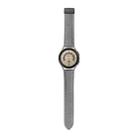 For Samsung Galaxy Watch5 40mm / 44mm Litchi Genuine Leather Watch Band Black Buckle(Grey) - 1