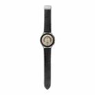 For Samsung Galaxy Watch5 40mm / 44mm Litchi Genuine Leather Watch Band Silver Buckle(Black) - 1