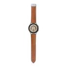 For Samsung Galaxy Watch5 40mm / 44mm Litchi Genuine Leather Watch Band Silver Buckle(Brown) - 1