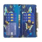 For vivo Y35/Y22 Colored Drawing Pattern Zipper Phone Leather Case(Gold Butterfly) - 6