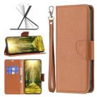 For vivo Y35/Y22 Litchi Texture Pure Color Leather Phone Case(Brown) - 1