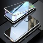 For Galaxy S20+ Shockproof Single-sided Tempered Glass Magnetic Attraction Case with Black Camera Lens Protector Cover(Silver) - 1