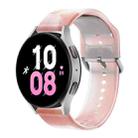 For Samsung Huawei Watch 20mm Universal Frosted Translucent Silicone Watch Band(Spring Cherry) - 1