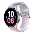 For Samsung Huawei Watch 20mm Universal Frosted Translucent Silicone Watch Band(Blue-violet Bubbles) - 1