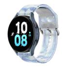 For Samsung Huawei Watch 22mm Universal Frosted Translucent Silicone Watch Band(Ice Blue) - 1