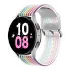 For Samsung Huawei Watch 22mm Universal Frosted Translucent Silicone Watch Band(Transparent Rainbow) - 1