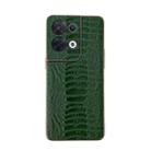For OPPO Reno8 Pro Genuine Leather Weilai Series Nano Plating Phone Case(Green) - 1
