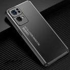 For OPPO Reno7 Pro Frosted Metal Phone Case(Black) - 1