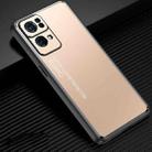 For OPPO Reno7 Pro Frosted Metal Phone Case(Gold) - 1