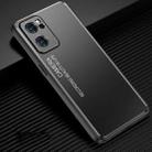 For OPPO Reno7 Frosted Metal Phone Case(Black) - 1