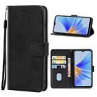 For OPPO A17 Leather Phone Case(Black) - 1