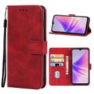 For OPPO A77s Leather Phone Case(Red) - 1