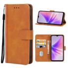 For OPPO A77s Leather Phone Case(Brown) - 1
