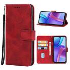 For Xiaomi Redmi Note 11R Leather Phone Case(Red) - 1