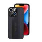 For iPhone 14 Plus Oil-sprayed Genuine Leather Phone Case(Black) - 1