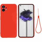 For Nothing Phone 1 Pure Color Liquid Silicone Shockproof Phone Case(Red) - 1