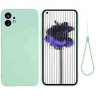 For Nothing Phone 1 Pure Color Liquid Silicone Shockproof Phone Case(Green) - 1