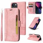 For iPhone 14 BETOPNICE Dual-side Buckle Leather Phone Case(Pink) - 1