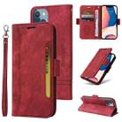 For iPhone 14 Plus BETOPNICE Dual-side Buckle Leather Phone Case(Red) - 1
