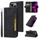For iPhone 13 Pro BETOPNICE Dual-side Buckle Leather Phone Case(Black) - 1