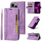 For iPhone 13 Pro BETOPNICE Dual-side Buckle Leather Phone Case(Purple) - 1