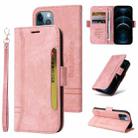 For iPhone 12 Pro Max BETOPNICE Dual-side Buckle Leather Phone Case(Pink) - 1