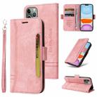 For iPhone 11 Pro Max BETOPNICE Dual-side Buckle Leather Phone Case(Pink) - 1