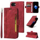 For iPhone SE 2022 / SE 2020 / 7 / 8 BETOPNICE Dual-side Buckle Leather Phone Case(Red) - 1