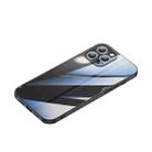 For iPhone 12 Pro Max Metal Carbon Fiber Phone Case(Black) - 1