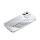 For iPhone 12 Metal Carbon Fiber Phone Case(Silver) - 1