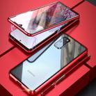For Galaxy S20 Shockproof Double-sided Tempered Glass Magnetic Attraction Case with Black Camera Lens Protector Cover(Red) - 1