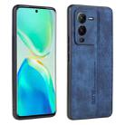 For vivo S15 AZNS 3D Embossed Skin Feel Phone Case(Sapphire Blue) - 1