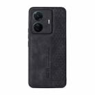 For vivo S15e / T1 Pro AZNS 3D Embossed Skin Feel Phone Case(Black) - 2