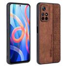For Xiaomi Redmi Note 11T 5G AZNS 3D Embossed Skin Feel Phone Case(Brown) - 1