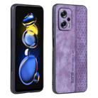 For Xiaomi Redmi Note 11T Pro 5G AZNS 3D Embossed Skin Feel Phone Case(Purple) - 1