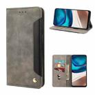 For Motorola Moto G42 Skin Feel Splicing Leather Phone Case(Grey) - 1