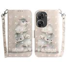 For Asus Zenfone 9 3D Colored Horizontal Flip Leather Phone Case(Squirrels) - 1