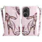 For Asus Zenfone 9 3D Colored Horizontal Flip Leather Phone Case(Butterfly High-heeled) - 1
