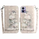 For Motorola Edge 30 Neo/Edge 30 Lite 3D Colored Horizontal Flip Leather Phone Case(Squirrels) - 1