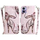 For Motorola Edge 30 Neo/Edge 30 Lite 3D Colored Horizontal Flip Leather Phone Case(Butterfly High-heeled) - 1