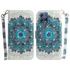 For Motorola Moto S30 Pro 5G/Edge 30 Fusion 5G 3D Colored Horizontal Flip Leather Phone Case(Peacock Wreath) - 1