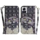 For Motorola Moto X30 Pro 5G/Edge 30 Ultra 5G 3D Colored Horizontal Flip Leather Phone Case(Hug Cat) - 1