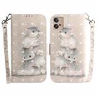 For Motorola Moto G32 3D Colored Horizontal Flip Leather Phone Case(Squirrels) - 1