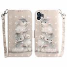 For Nothing Phone 1 3D Colored Horizontal Flip Leather Phone Case(Squirrels) - 1