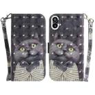 For Nothing Phone 1 3D Colored Horizontal Flip Leather Phone Case(Hug Cat) - 1