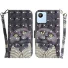 For Realme C30 3D Colored Horizontal Flip Leather Phone Case(Hug Cat) - 1