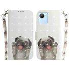 For Realme C30 3D Colored Horizontal Flip Leather Phone Case(Pug) - 1