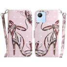 For Realme C30 3D Colored Horizontal Flip Leather Phone Case(Butterfly High-heeled) - 1