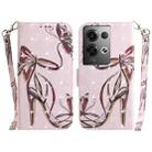 For OPPO Reno8 Pro+ 3D Colored Horizontal Flip Leather Phone Case(Butterfly High-heeled) - 1